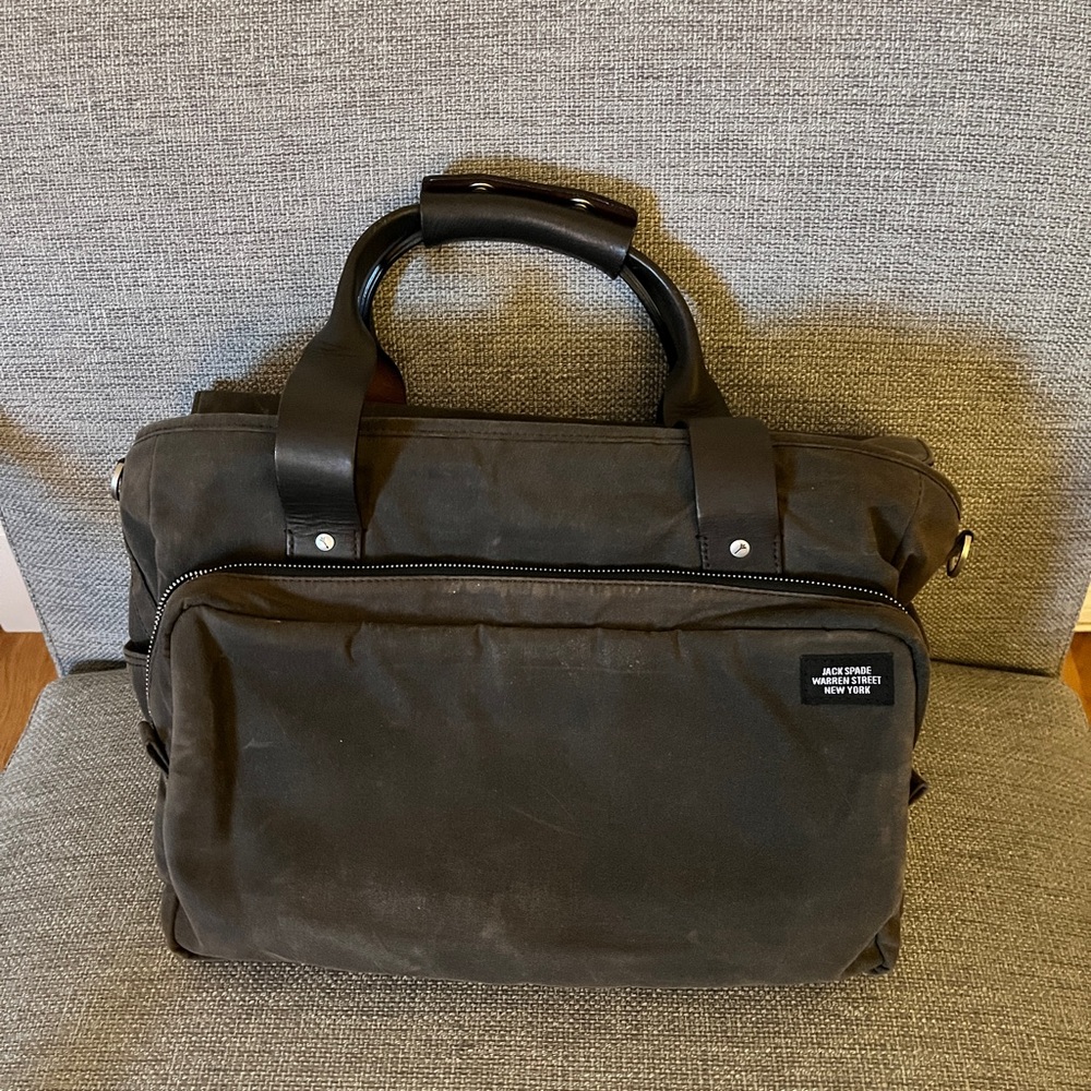 Jack Spade waxed cotton bag